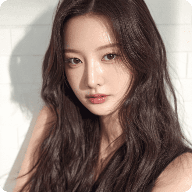 슬림한 얼굴 라인, 어떤 각도에서도 굴곡 없이 매끈하게 떨어지는 디마레 스타일 워너비 이미지